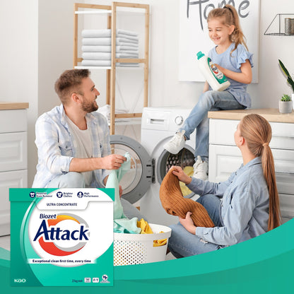 Biozet Attack Attack Front & Top Loader Laundry Powder 2kg