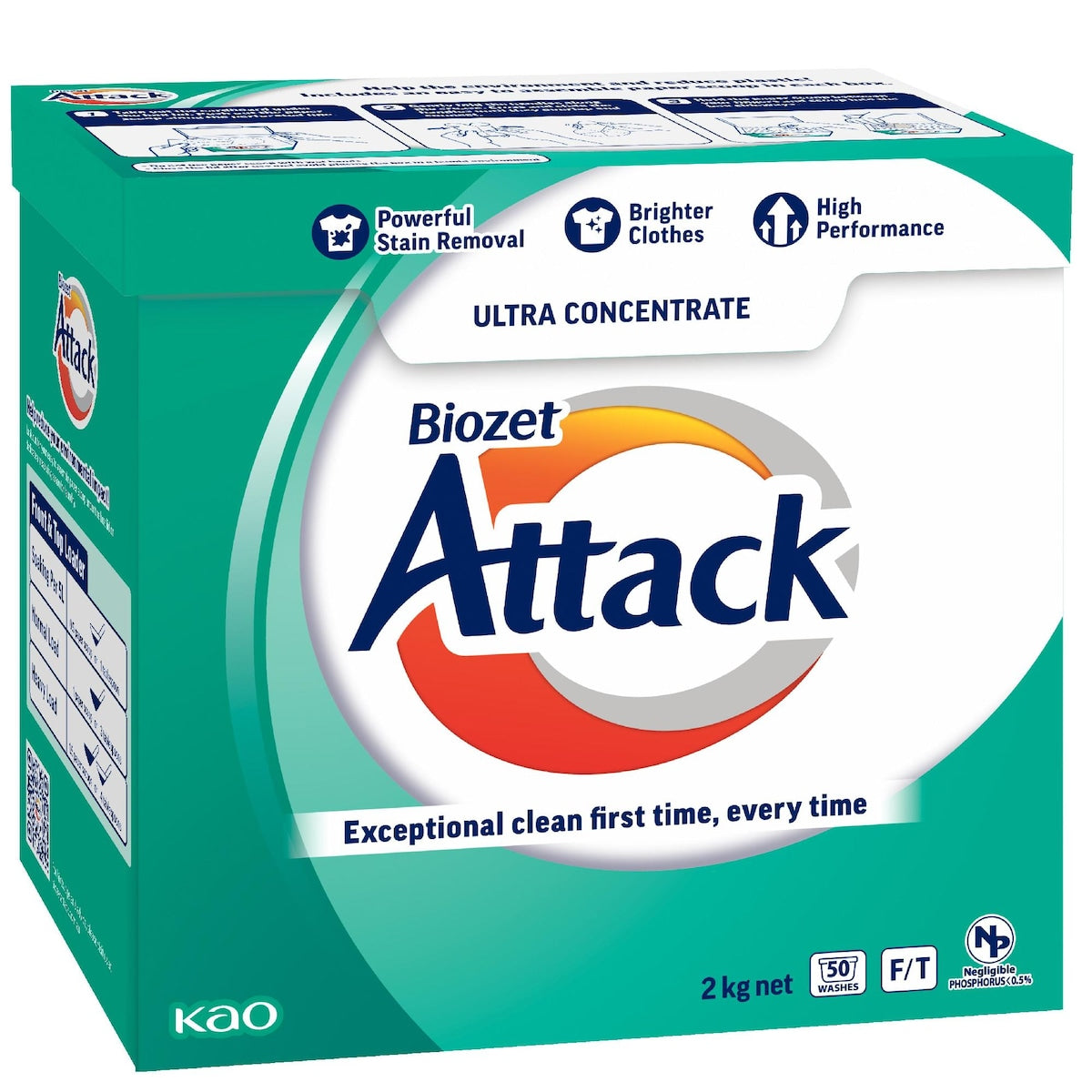 Biozet Attack Attack Front & Top Loader Laundry Powder 2kg