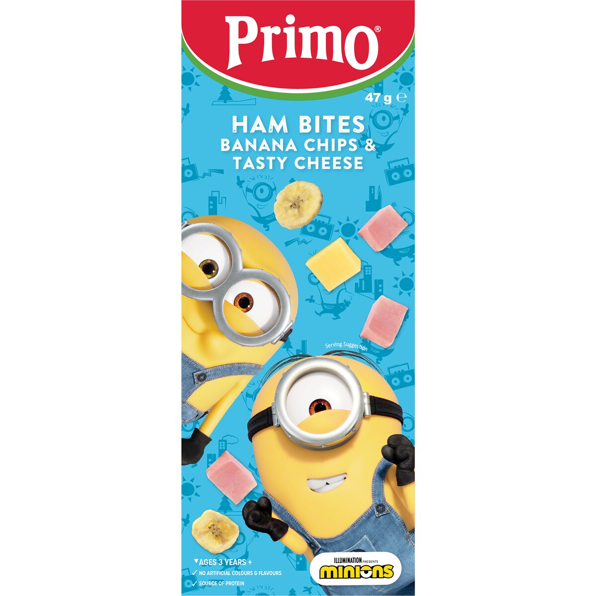 Primo Trios Minions Ham Cheese & Banana Chips 47g