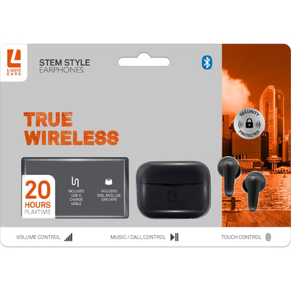 Liquid Ears True Wireless Stem Style Earphones Assorted Each