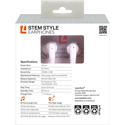 Liquid Ears True Wireless Stem Style Earphones Each