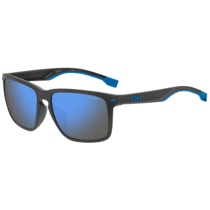 Boss 1542/F/S Polarised Sunglasses Matte Grey Black Eco Polyamide 59mm