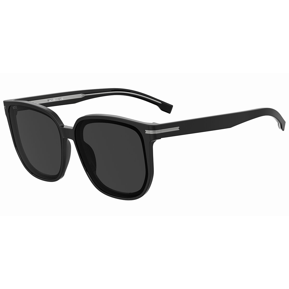 Hugo Boss 1553/F/S 807 Men's Rectangular Sunglasses Black Grey