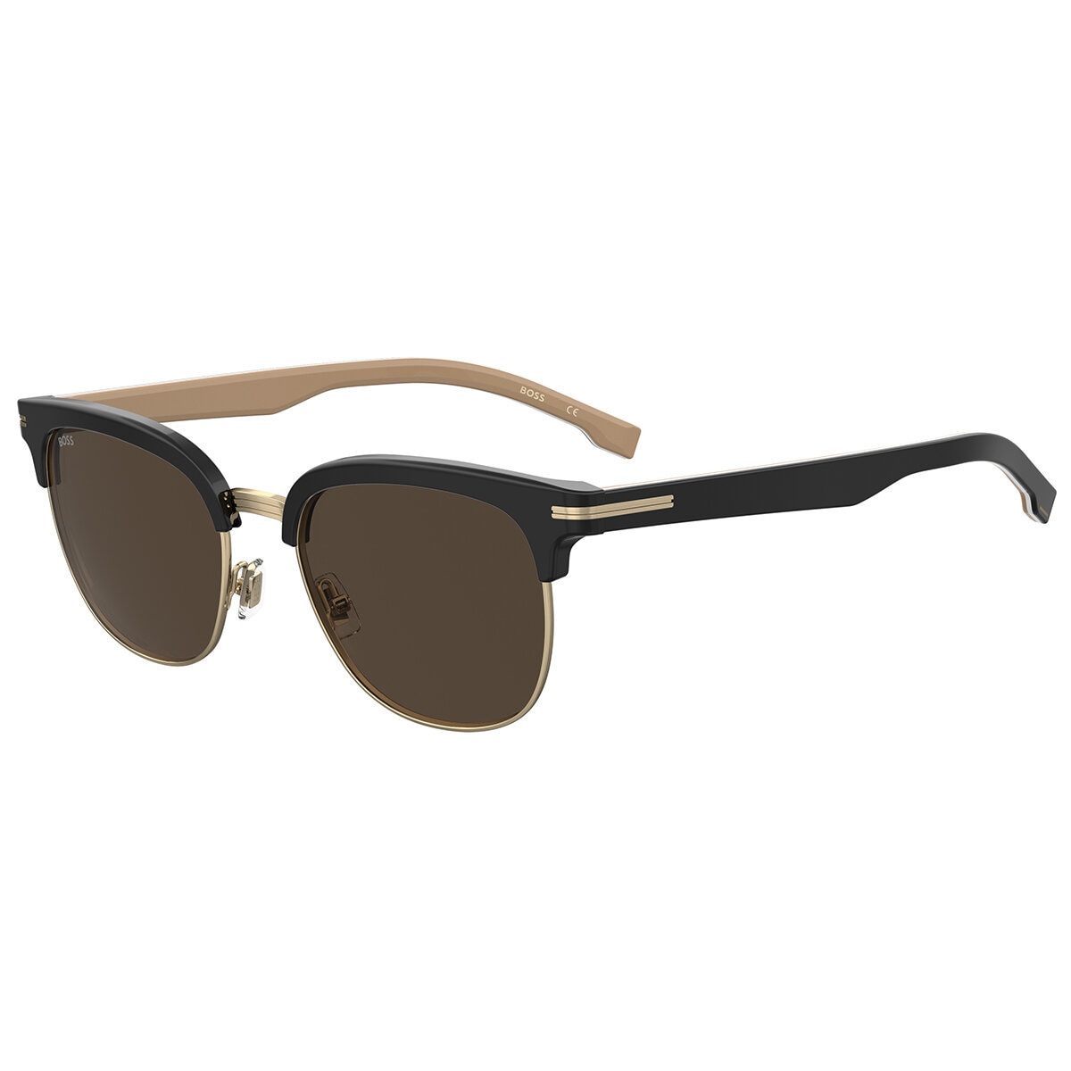 Boss 1565/F/SK Men's Rectangular Sunglasses Eco Acetate Brown