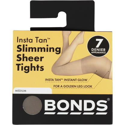 Bonds Instatan Sheer Stockings Slim Tight Medium Brown Large Each