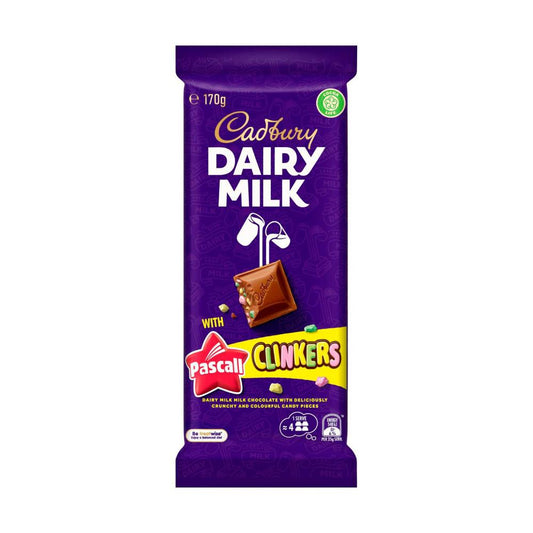 Cadbury Dairy Milk Pascall Clinkers Chocolate Block - 180g