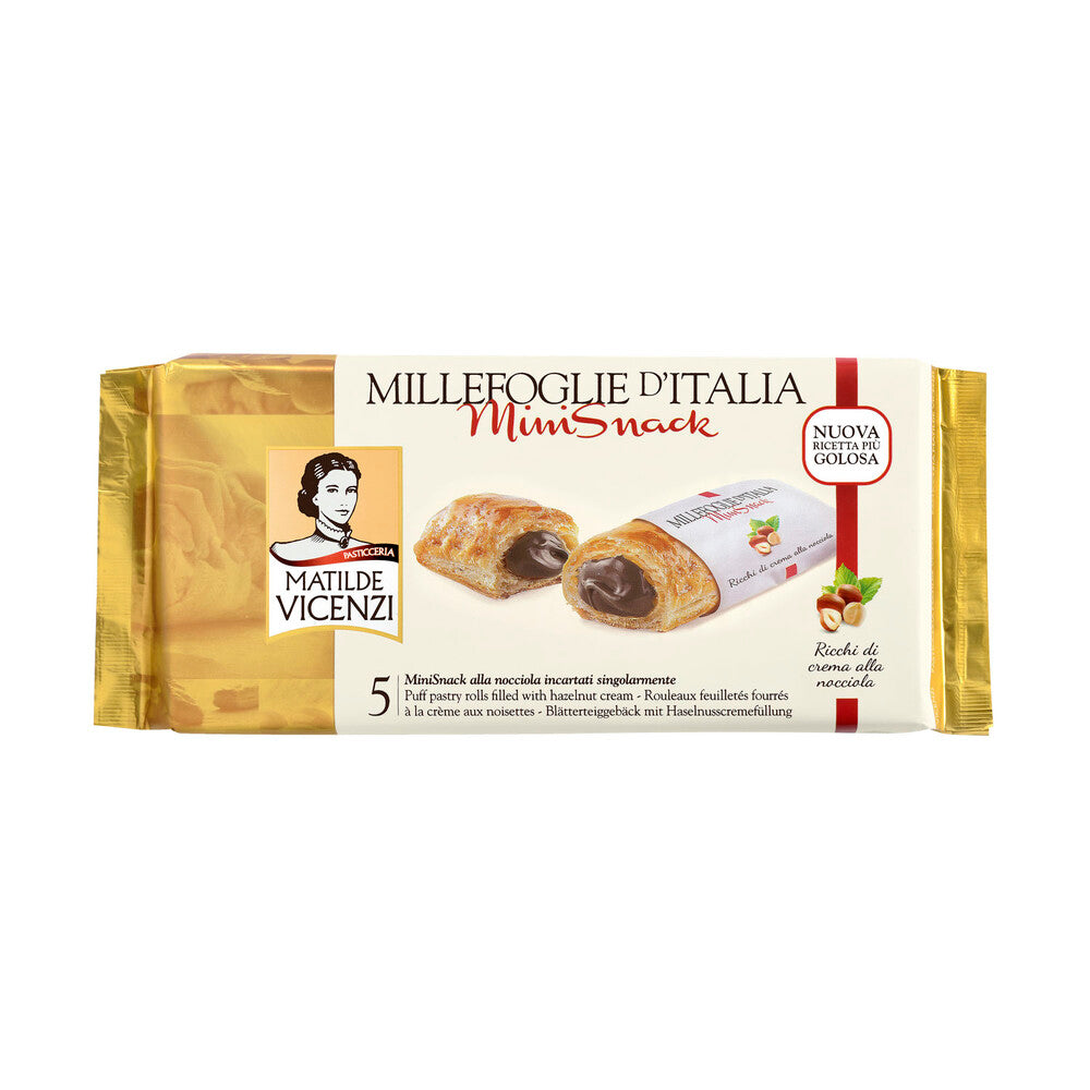 Matilde Vicenzi Millefoglie D'italia Mini Snack Vanilla Cream - 125g