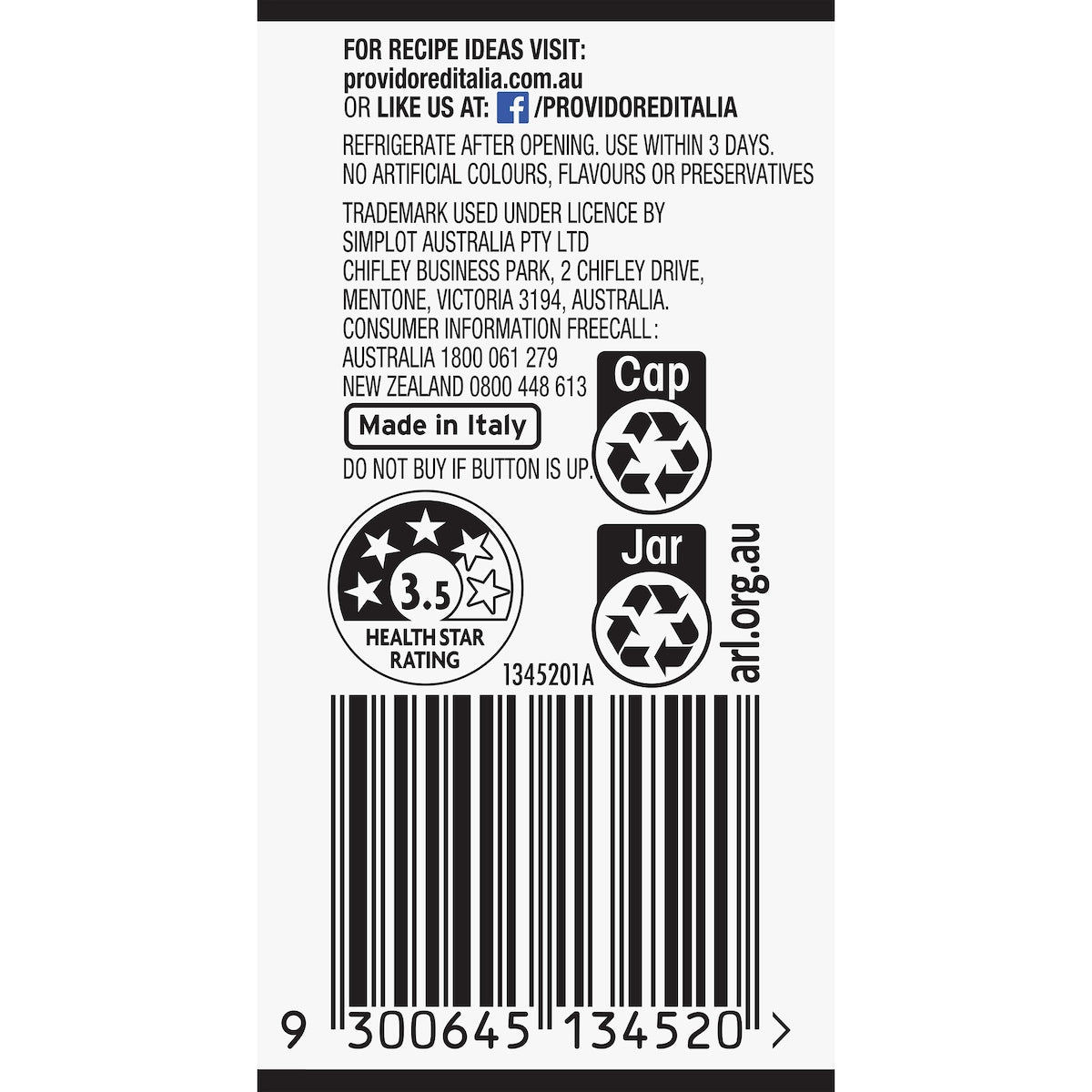 Providore Creamy Tomato Vodka Pasta Sauce 400g