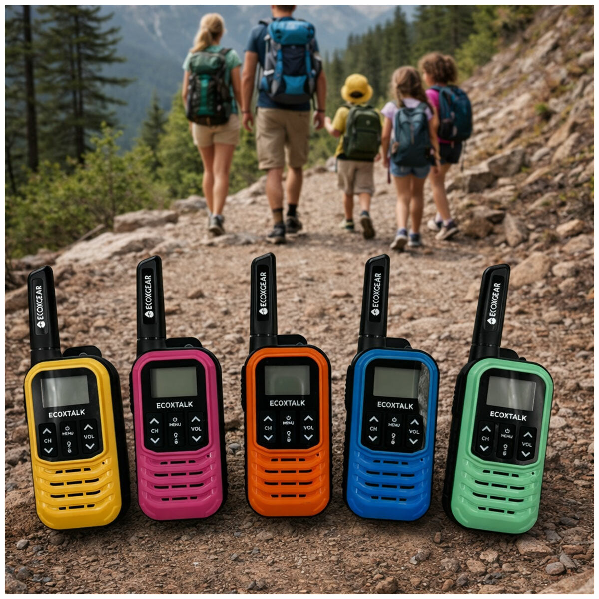 Ecoxgear Uhf Cb Walkie Talkie EXG50-5PKCT2026 Multi Colour 5 Pack