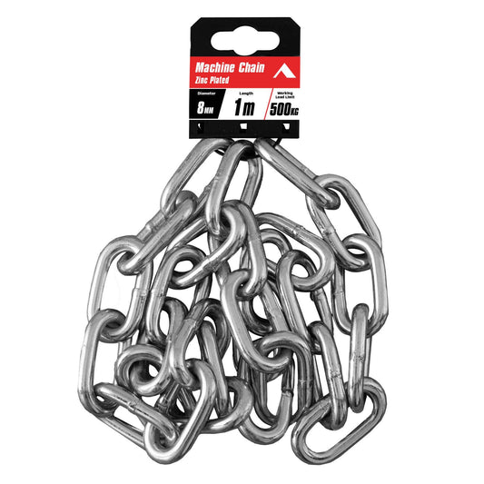 Pinnacle Zinc Plated Machine Chain - 8mm x 1m - 500kg