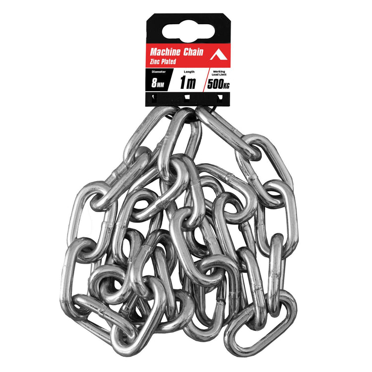Pinnacle Zinc Plated Machine Chain - 8mm x 1m - 500kg