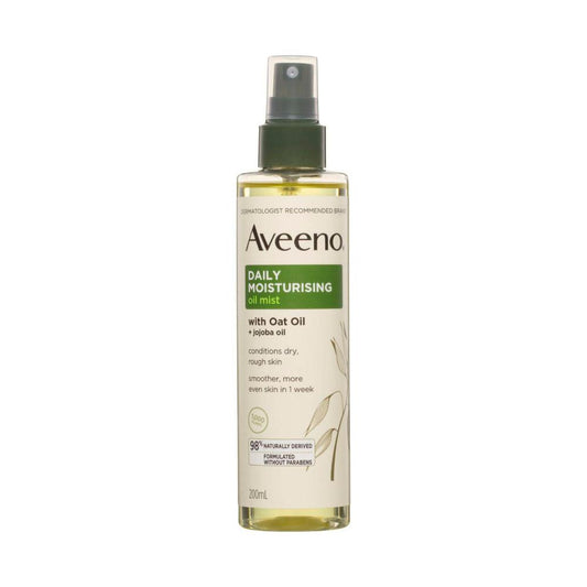 Aveeno Daily Moisturising Vitamin E Jojoba Oil Shea Butter Body Oil Mist Spray Dry Rough Sensitive Skin - 200mL