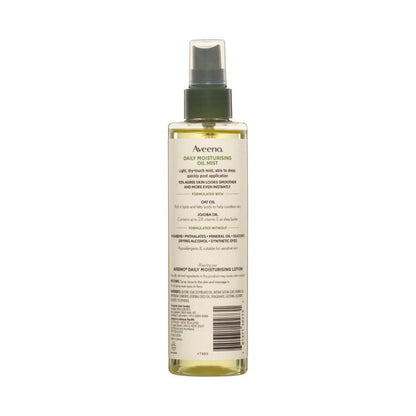 Aveeno Daily Moisturising Vitamin E Jojoba Oil Shea Butter Body Oil Mist Spray Dry Rough Sensitive Skin - 200mL