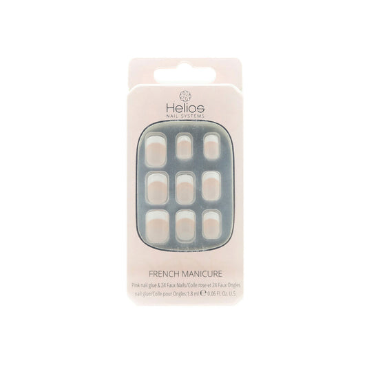 Helios French Nail Short Beige - 24 pack