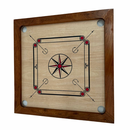 Jenjo Games Carrom Junior Carrom Board 155 Silver Indian Plywood
