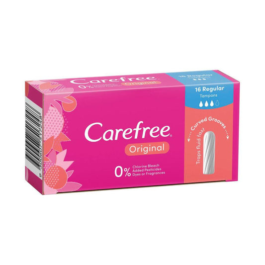 Carefree Original Fragrance Free Regular Tampons - 16 pack