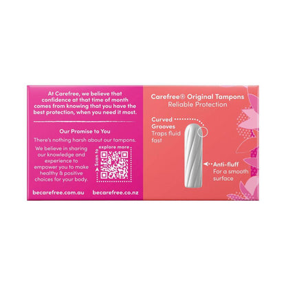 Carefree Original Fragrance Free Regular Tampons - 16 pack