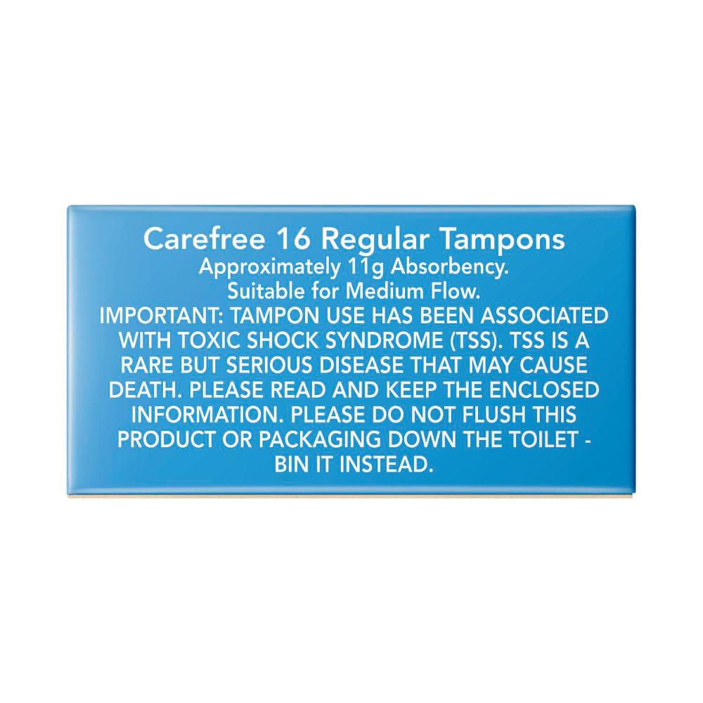 Carefree Original Fragrance Free Regular Tampons - 16 pack