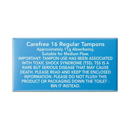 Carefree Original Fragrance Free Regular Tampons - 16 pack