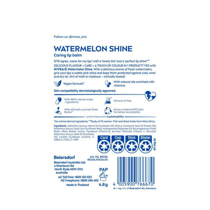Nivea Lip Balm Watermelon Shine - 4.8g