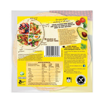 Old El Paso Gluten Free Jumbo Tortillas Burrito 4 Pack - 215g