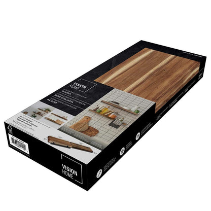 Vision Home Acacia Floating Shelves Glue Laminated 2 Pack 61cm