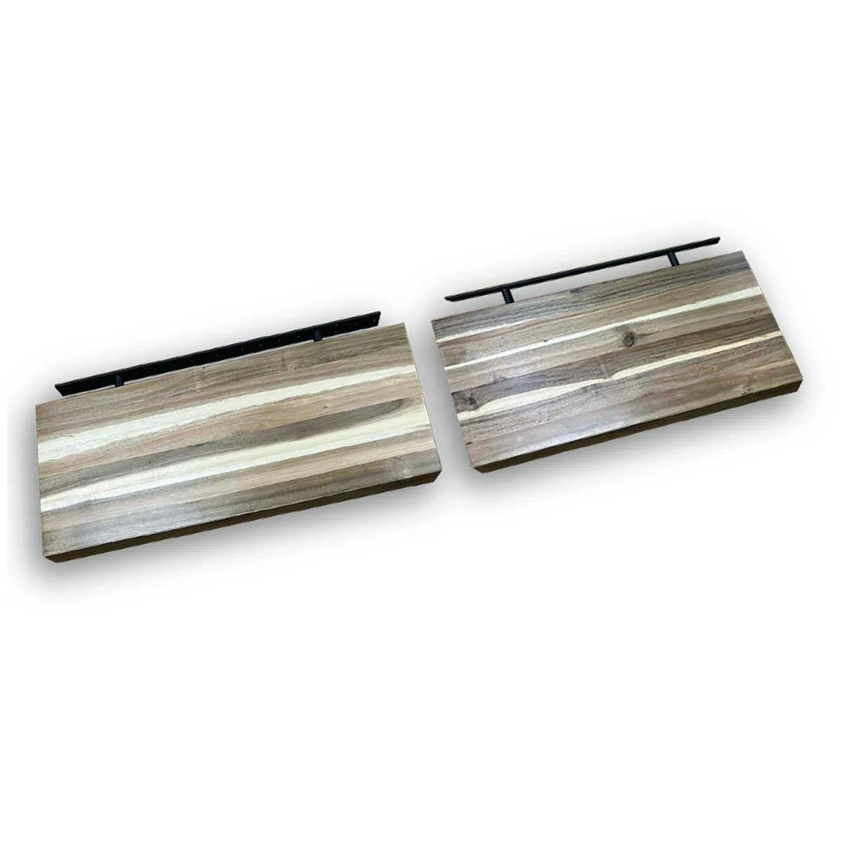 Vision Home Acacia Floating Shelves Glue Laminated 2 Pack 61cm