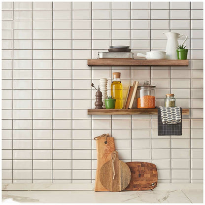 Vision Home Acacia Floating Shelves Glue Laminated 2 Pack 61cm