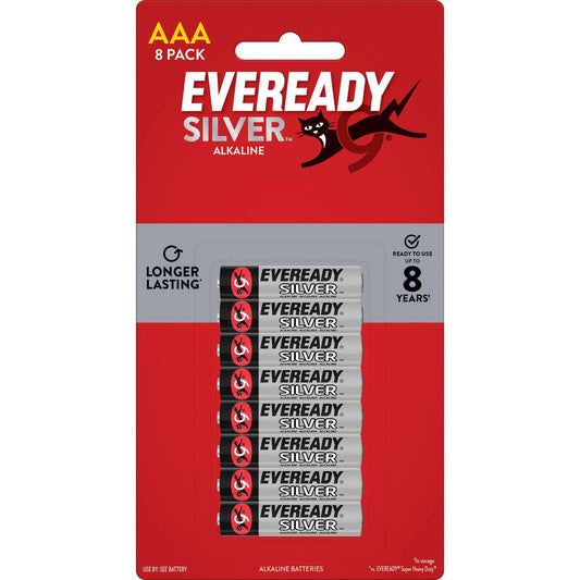 Eveready Silver Aaa Alkaline Batteries 8 Pack