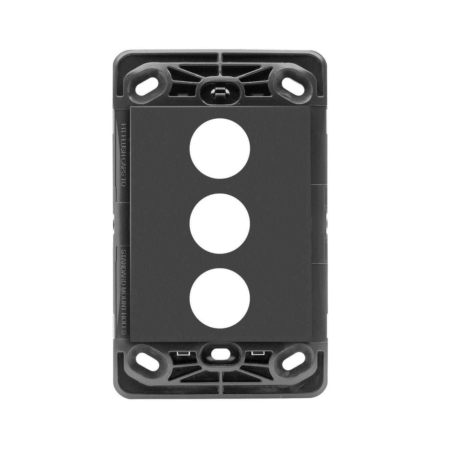 HPM Grey Vivo 3 Gang Grid Wall Switch - 118 x 85mm