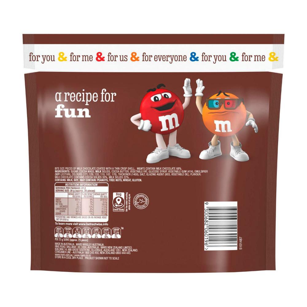 M&M'S Milk Chocolate Snack & Share Party Bag - 680g