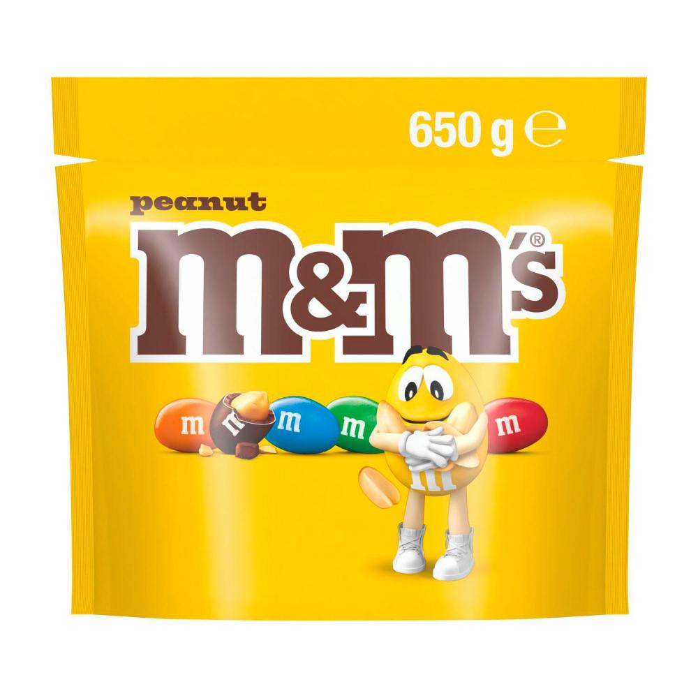 M&M'S Peanut Milk Chocolate Snack & Share Party Bag - 650g