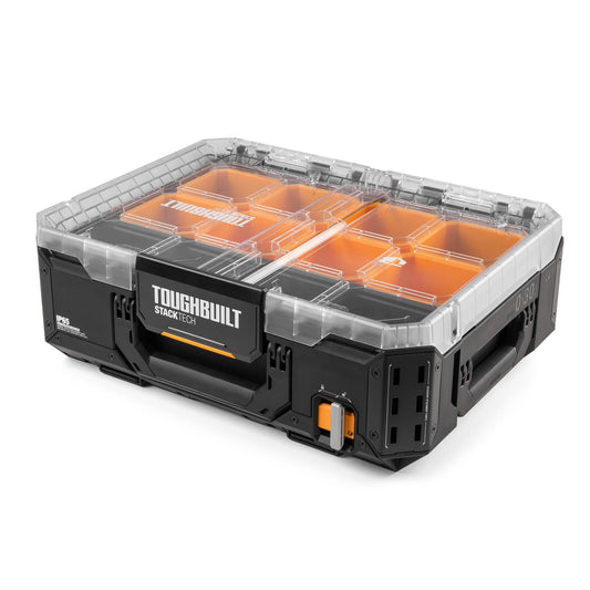 Toughbuilt Stacktech Organiser - 8 Deep Bins - 410 x 185 x 530mm