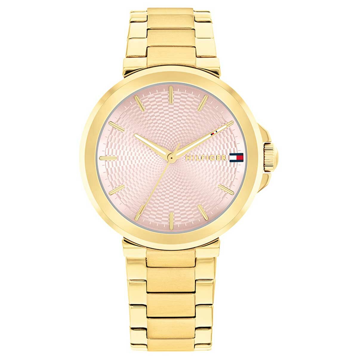 Tommy Hilfiger Lori Gold Steel Blush Dial Quartz Ladies Watch