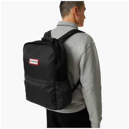Hunter Water-Resistant Nylon Top Clip Backpack Black 16L