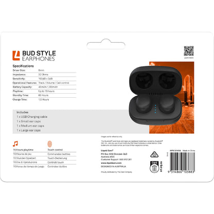 Liquid Ears True Wireless Bud Style Earphones Assorted Each