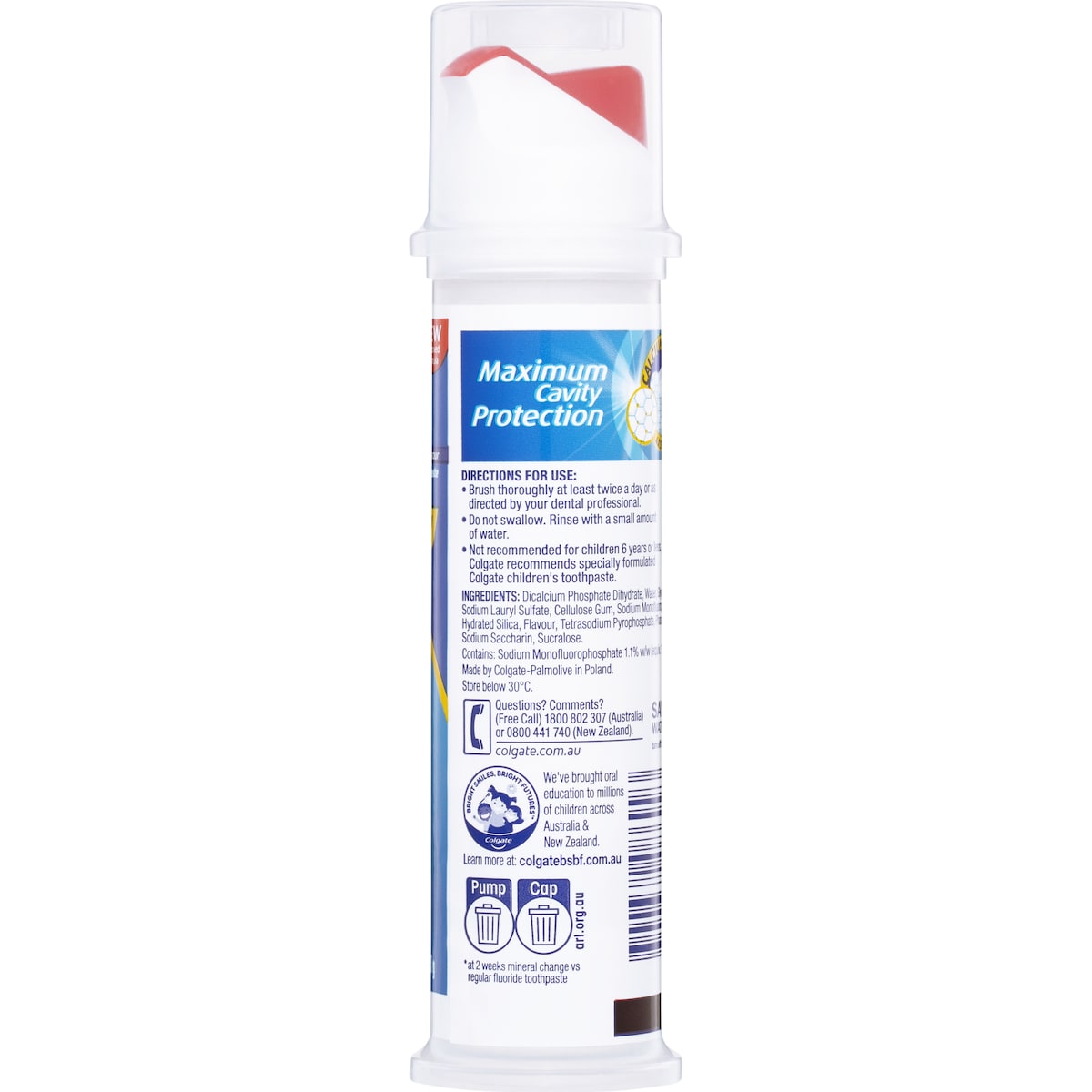 Colgate Toothpaste Maximum Cavity Protection Great Regular Pump 130g
