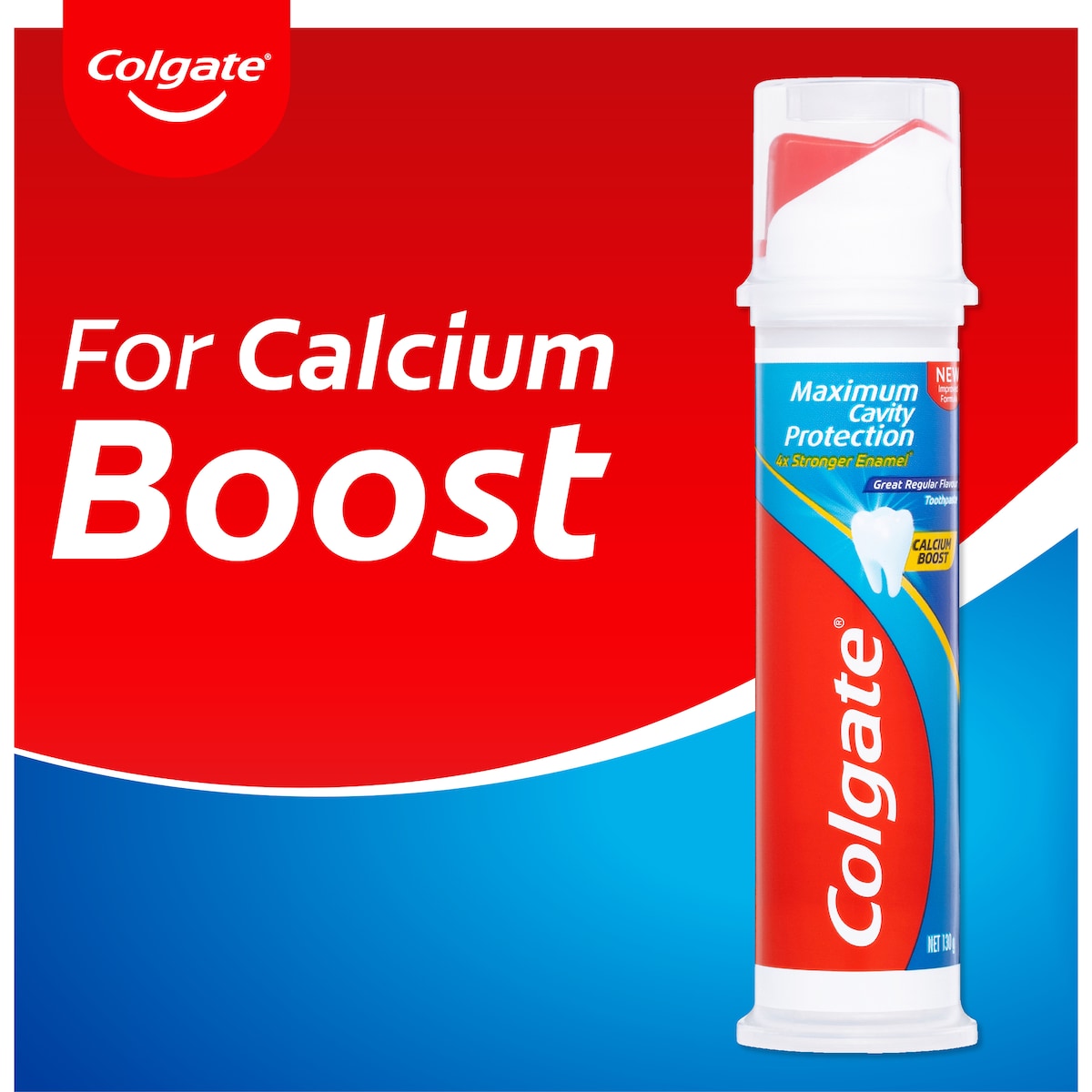 Colgate Toothpaste Maximum Cavity Protection Great Regular Pump 130g