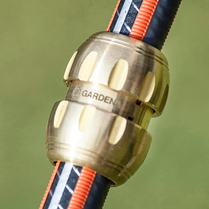 Gardena Brass Hose Joiner 13mm Solid Brass Leak-Free Connection