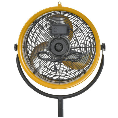 Caterpillar High Velocity Drum Pedestal Fan HVPD-18AC-OD Yellow 46cm