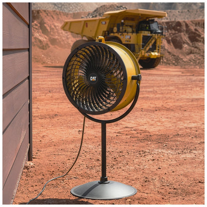 Caterpillar High Velocity Drum Pedestal Fan HVPD-18AC-OD Yellow 46cm