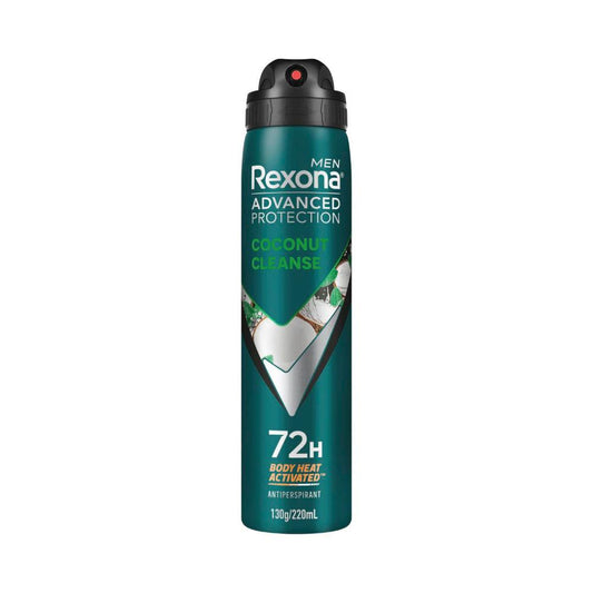 Rexona Men Deodorant 72hr Advanced Aerosol Coconut Cleanse - 220mL