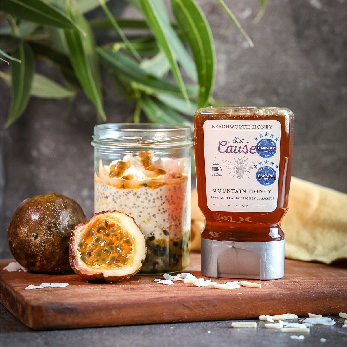 Beechworth 100% Australian Bee Cause Mountain Honey Squeeze 400g