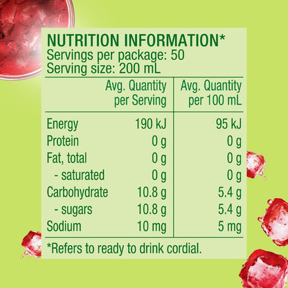Golden Circle Cordials Raspberry Cordial 2l