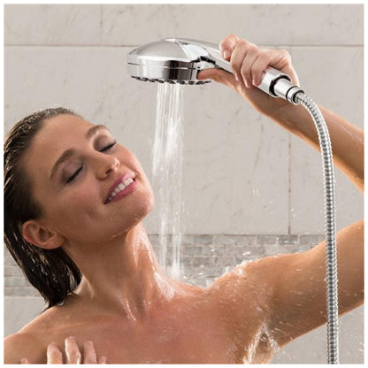 Waterpik Dual Powerpulse Handheld Shower Head 6-Spray Bliss Mist Hose 1.5m
