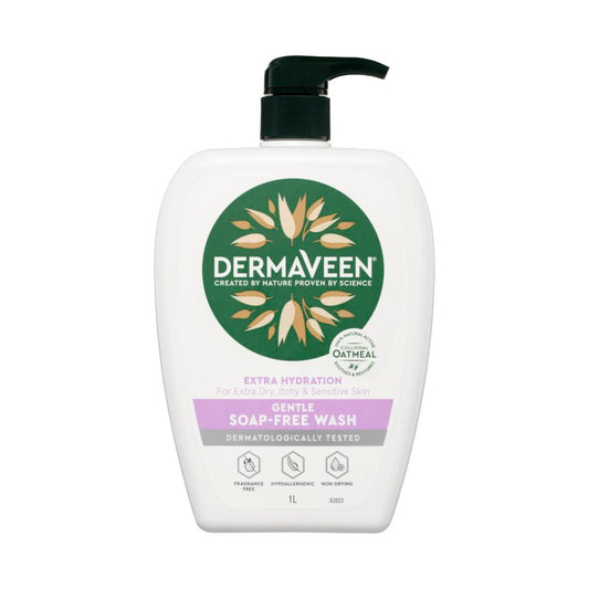Dermaveen Extra Hydration Gentle Colloidal Oatmeal Soap Free Wash - 1L