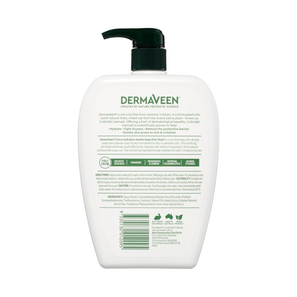 Dermaveen Extra Hydration Gentle Colloidal Oatmeal Soap Free Wash - 1L