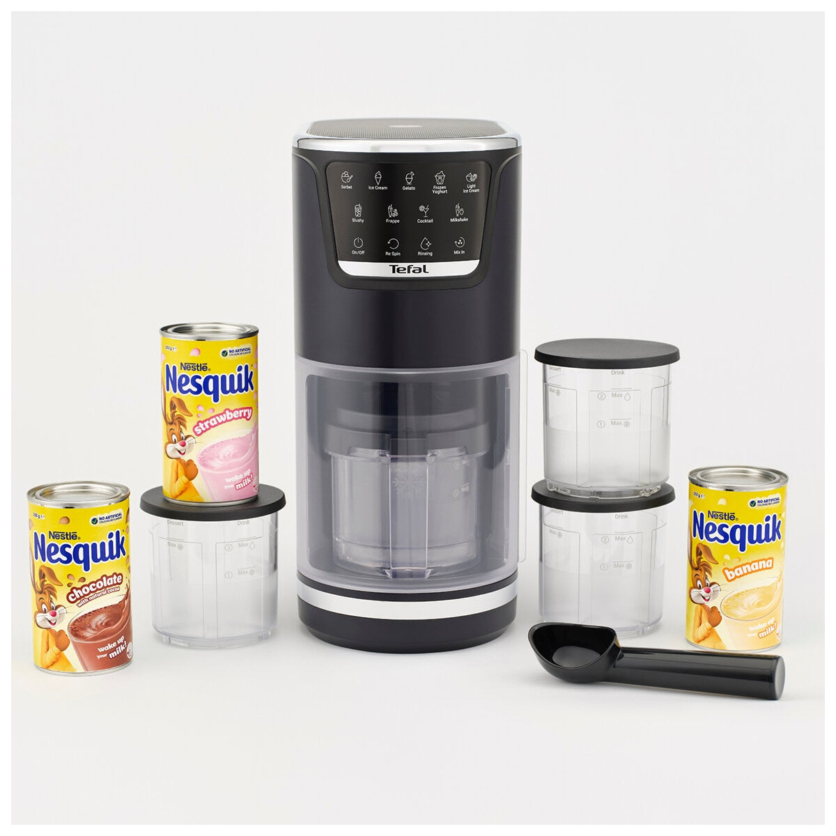 Tefal Dolci Ice Cream Maker Nesquik Bundle NQ32IG6048 Black