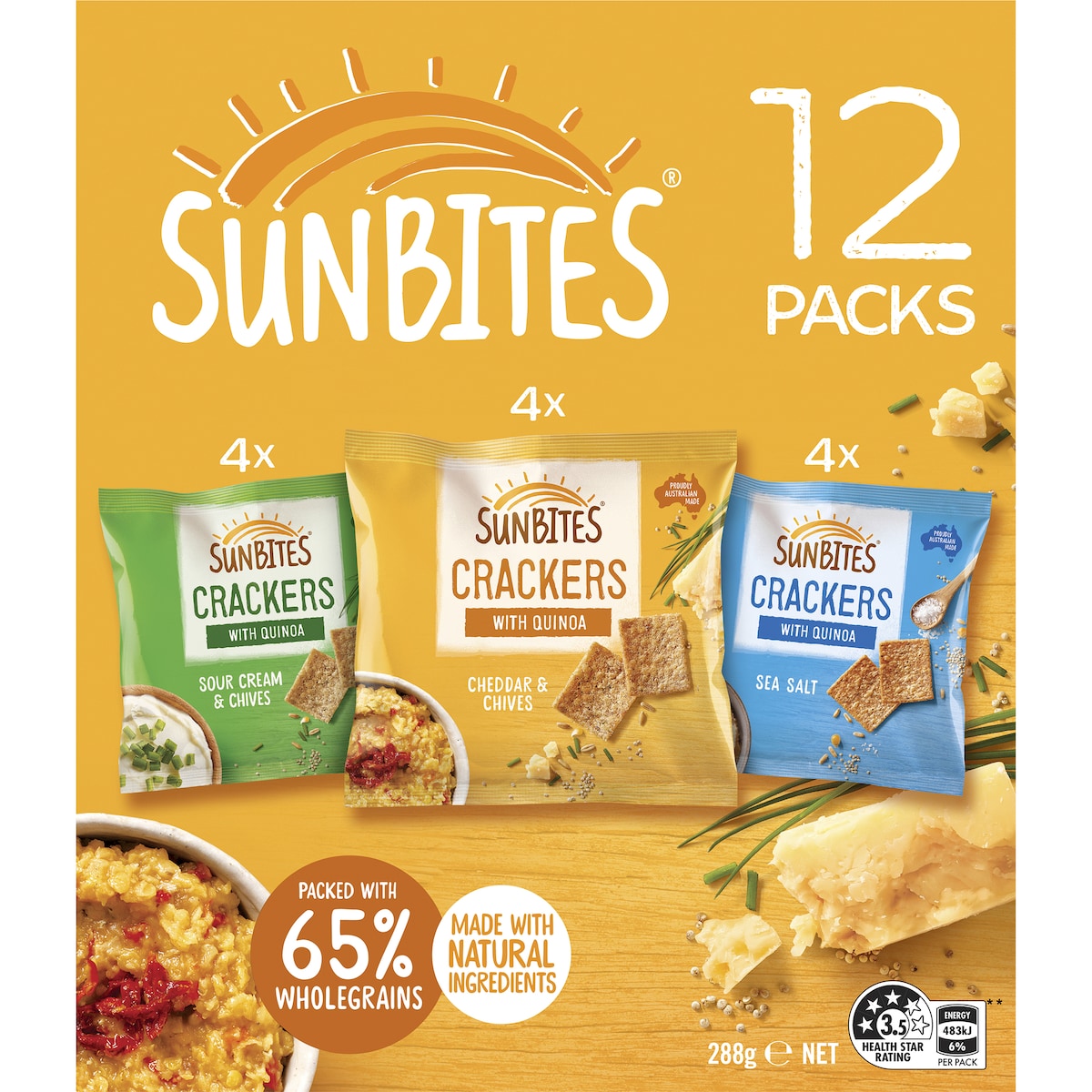 Sunbites Crackers Mix Variety 24g X 12 Pack