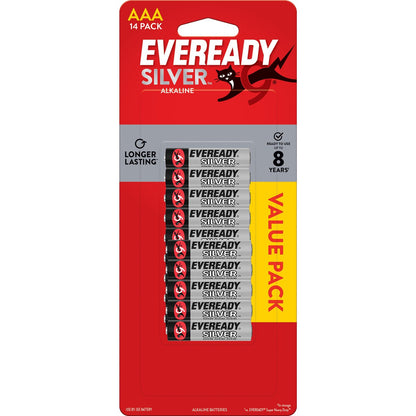 Eveready Silver Aaa Alkaline Batteries 14 Pack